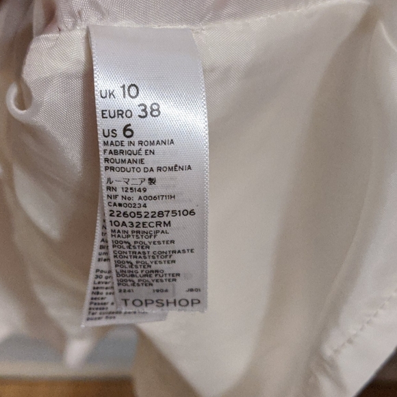 SOLD TOPSHOP Classy Cream Dress - Picture 4 of 4